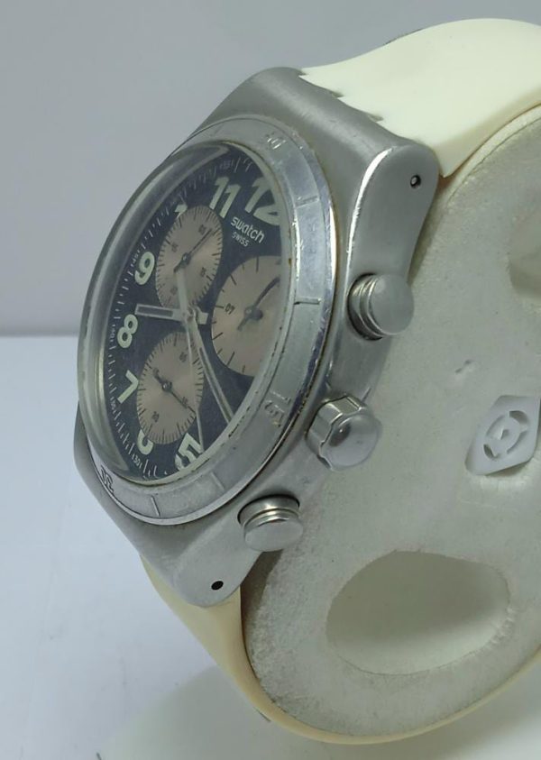 Swatch Swiss Irony Panda Face V8 Sports Chronograph Date Men’s Watch
