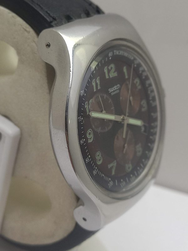 Swatch Irony Swiss Quartz Chronograph V8 Sports Panda Face Men's Watch 47mm