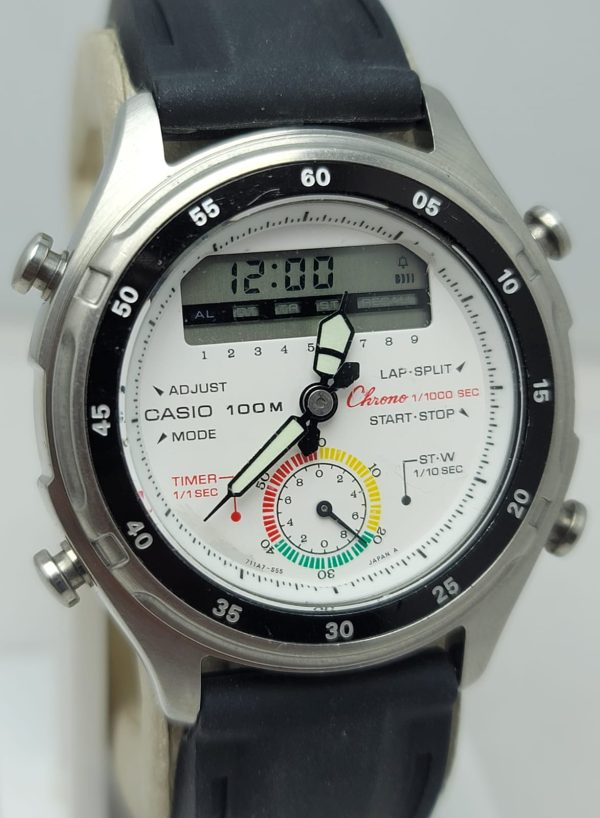 Casio AW-600 Ana Digi Alarm 11000S Chronograph Module 373 Vintage Watch