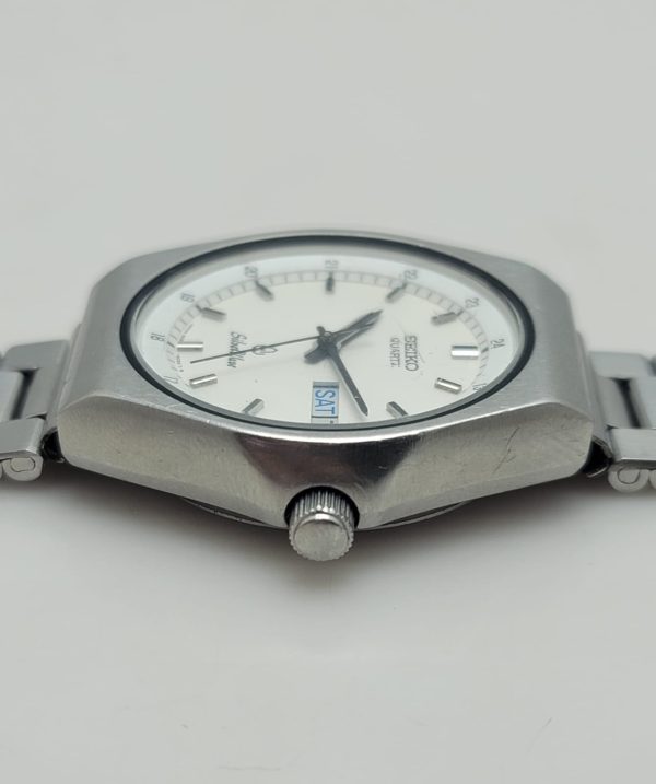 Seiko Quartz Silverwove 8229-6040 DayDate Vintage Men's Watch