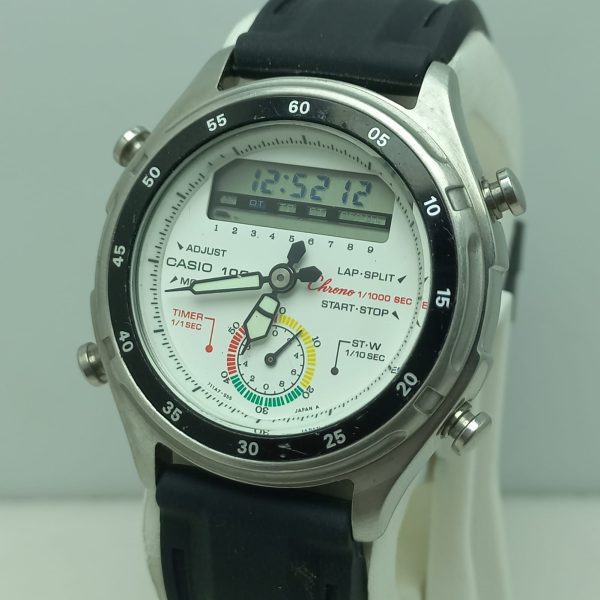 Casio 373 Quartz AW-600 Ana Digi 11000S Chronograph Vintage Men's Watch