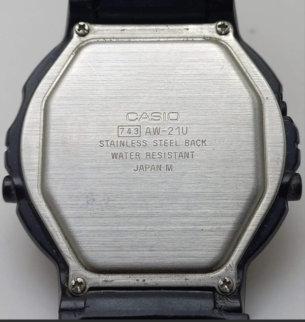 Casio Quartz AW-21U World Time Digital Vintage Men's Watch