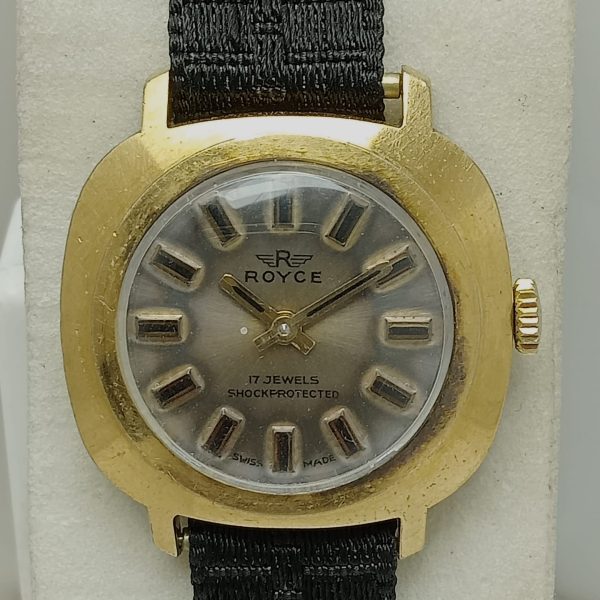 Royce Manual Winding 68-228 Gold Plated Patina Dial Vintage Women's Watch
