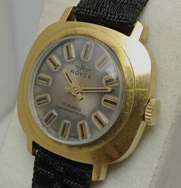 Royce Manual Winding 68-228 Gold Plated Patina Dial Vintage Women's Watch