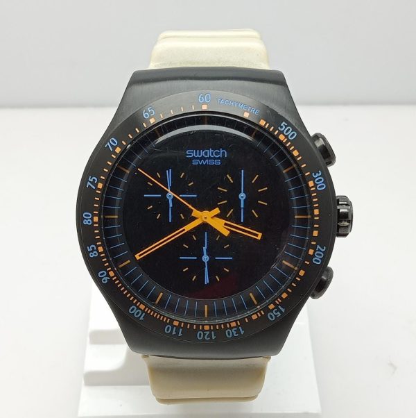 Swatch Irony Swiss Quartz Chronograph V8 Black Dial Vintage Watch
