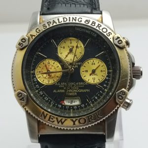A.G.Spalding & bros 520-FIFTH avenue york N944-6A20 Alarm/Chronograph/Timer Vintage Watch for Men