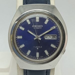 Seiko 6109-8029-P Automatic DayDate Blue Dial Vintage Men's Watch.