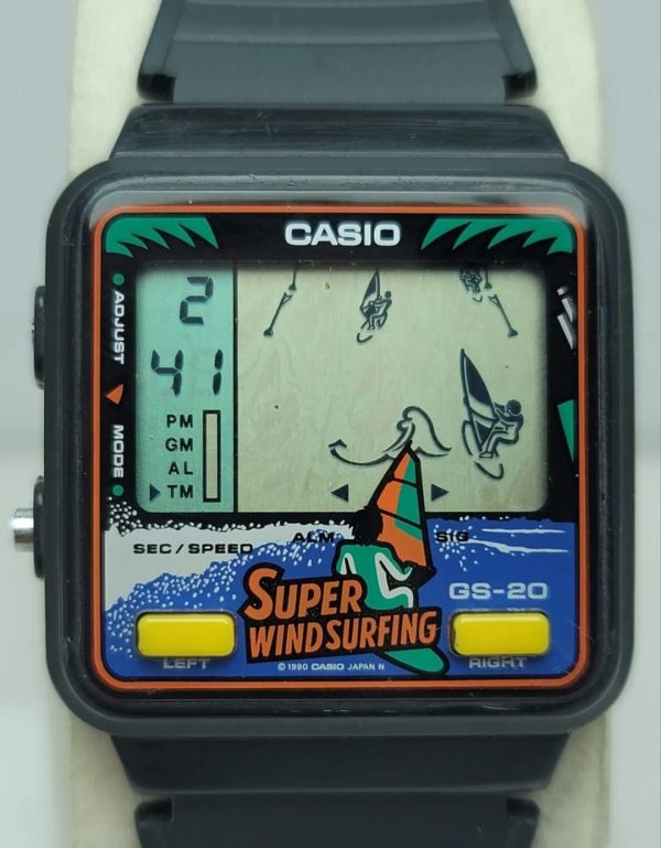 Casio Quartz Super Windsurfing GS-20 Digital Module 919 Vintage Men's Watch