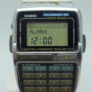 Casio 1276 DBC-630 Calculator Data Bank Telememo 50 Vintage Men's Watch