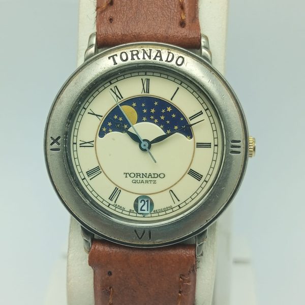Tornado Quartz Hom-24005 Moon Face Vintage Men's Watch