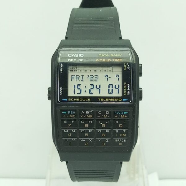 Casio DBC-62 Module 676 Calculator Data Bank World Time Vintage Men's Watch Watch