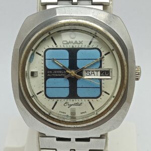 Omax Crystal Automatic Double Dial Color DayDate Vintage Men's Watch