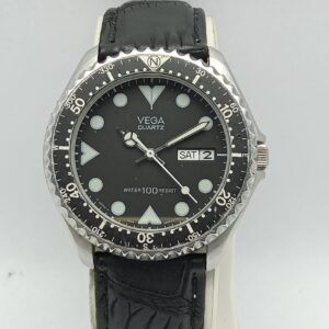 Citizen Vega Diver's 1408-396146 Day/Date Black Dial Vintage Men's Watch