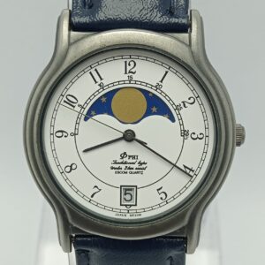 РНІ ESCOM Traditional Type QUARTZ Moonphase MF9M Vintage Men's Watch