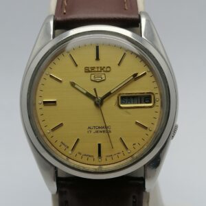 Seiko 5 Automatic 7009-3040 Golden Dial Vintage Men's Watch
