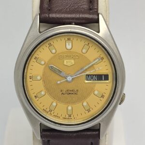 Seiko 5 Automatic 7009-6001 Golden Dial Vintage Men's Watch
