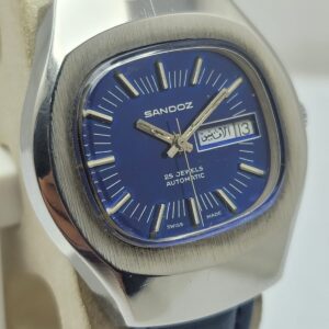Sandoz Automatic 1897z 84-9 Blue Dial Vintage Men's Watch