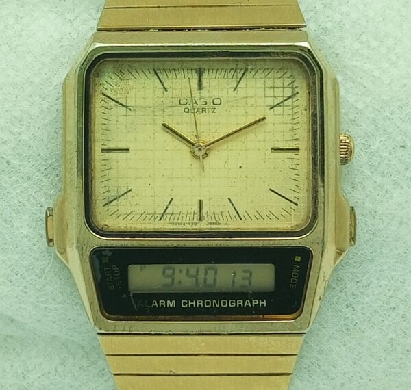 Casio Alarm Chronograph AQ-450 Ana Digi 315 Quartz Vintage Watch