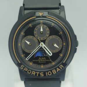 Seiko Alba V33F-7040 MoonPhase Quartz Vintage Men's Watch