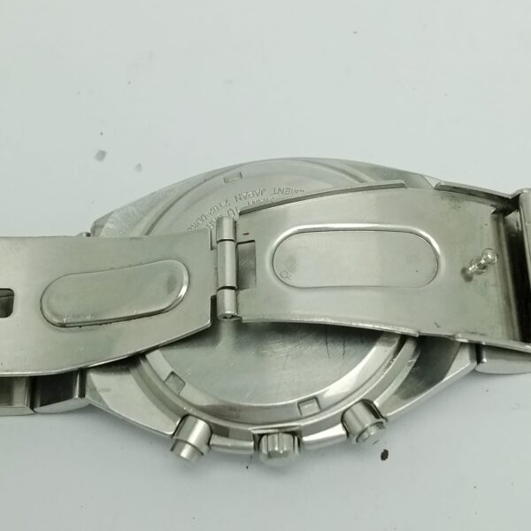SEIKO Chronograph 7T62-0DK0 Quartz Grey Dial Date Vintage Men's Watch