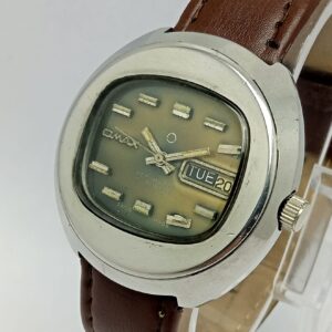 Omax Automatic Day/Date Green Dial Vintage Men's Watch