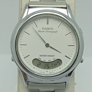 Casio 746 AQ-227 Quartz Alarm Chronograph Ana Digi Vintage Watch