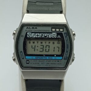 Seiko Alba Y749-5050 Quartz Alarm Chronograph Digital Vintage Watch
