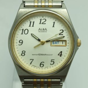Seiko Alba Quartz V743-8A10 Vintage Day/Date Men's Wristwatch