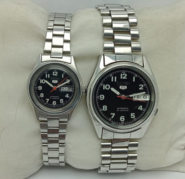 Seiko 5 Automatic 7S26-6000 Military Dial 4206-0411 Couple Watch