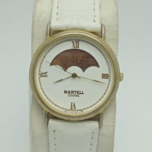 Martell Cognac Quartz Moon Phase Roman Dial Vintage Men’s Watch