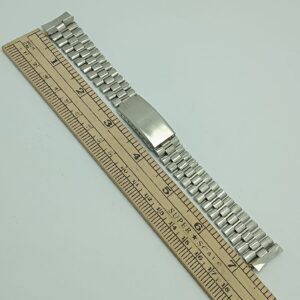 19 mm Curved End Link Zeenat Stainless Steel Men's Watch Bracelet