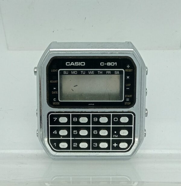 Casio Calculator 133 C-801 Vintage Men’s Watch Case For Parts