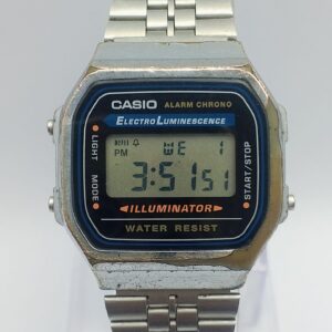 Casio A168 Module 1572 Alarm Chrono Quartz Vintage Men’s Watch