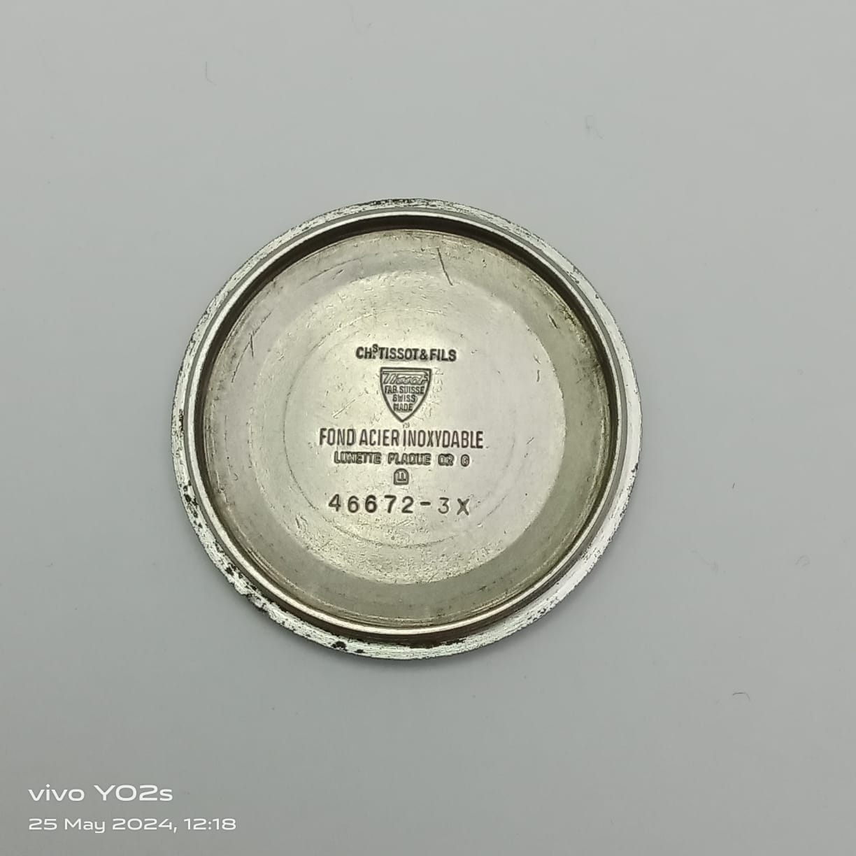 32 mm Tissot 46672-3X Stainless Steel Back Cover Case WQS1334AZB2 - Image 2