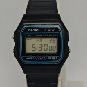 Casio F-91W Quartz Module 593 Chronograph Vintage Men's Watch