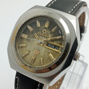 Omax Crystal 9 Automatic 2066 Day/Date Vintage Men's Watch