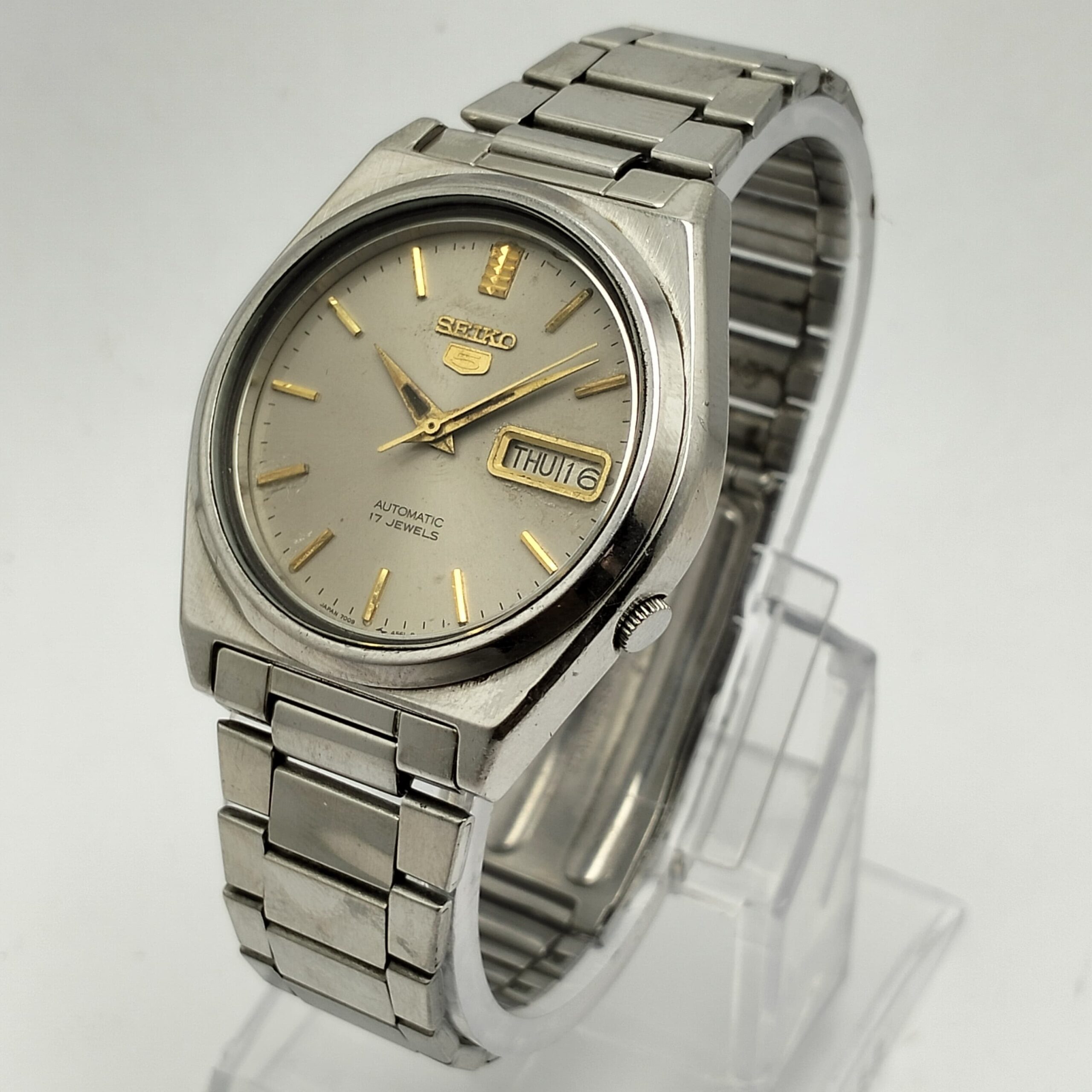Seiko 5 Automatic 7009-876J Day/Date Vintage Men's Watch BRG703WSI3 - Image 5