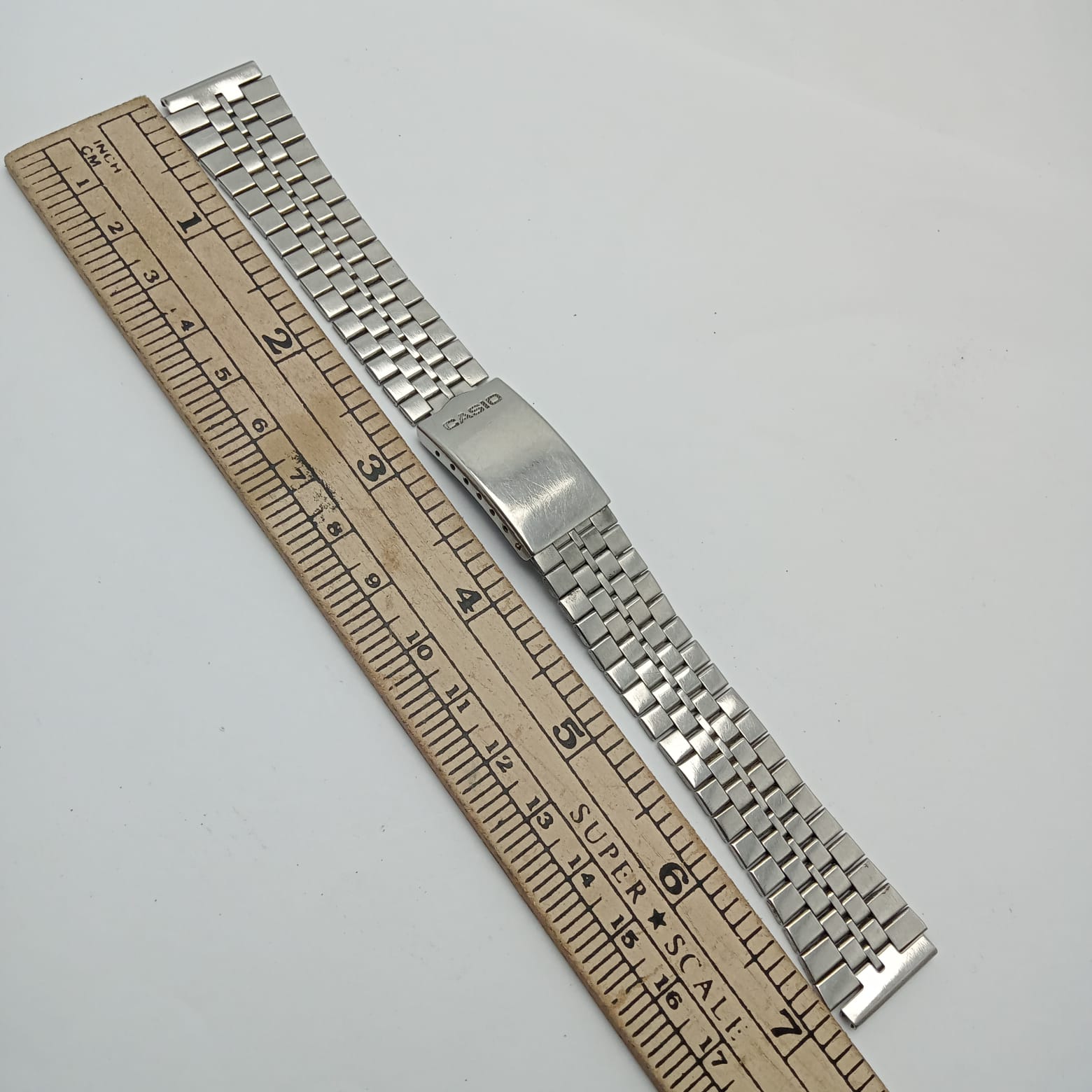 18 mm Casio S-040N Stainless Steel Vintage Men's Watch Bracelet WLD491ARL1 - Image 2