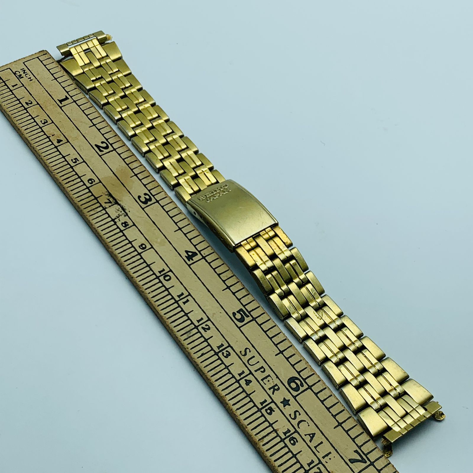 18 mm Seiko 3282-G-E Stainless steel vintage Men's Watch Bracelet WLD464ZHB2 - Image 3