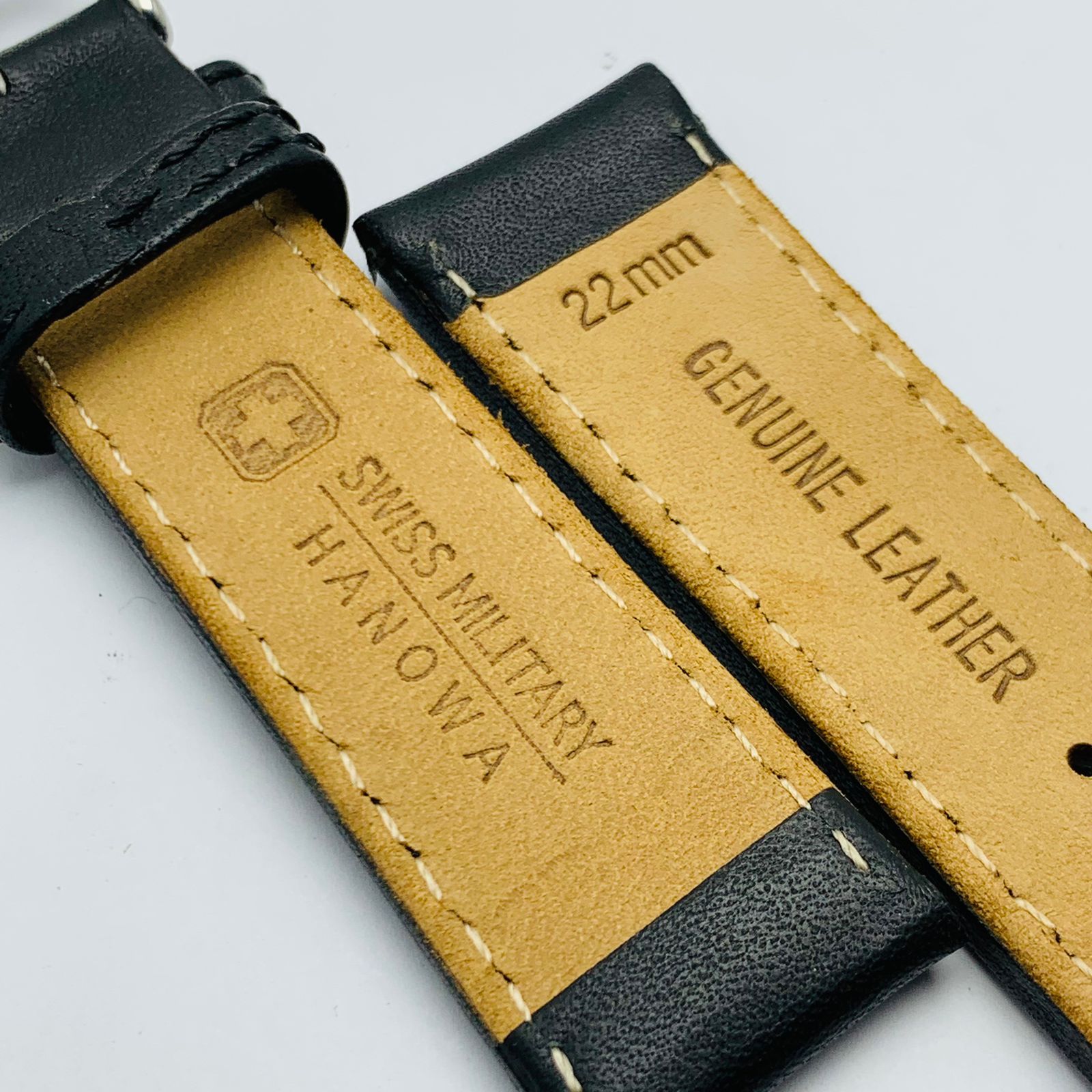 22 mm Swiss Military Hanowa Genuine Leather Men’s Watch Band NQS288ZHB2 - Image 3