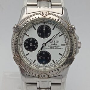 Seiko Alba Carib Y189-6A30 Quartz Chronograph Vintage Men's Watch HLM2ALI5
