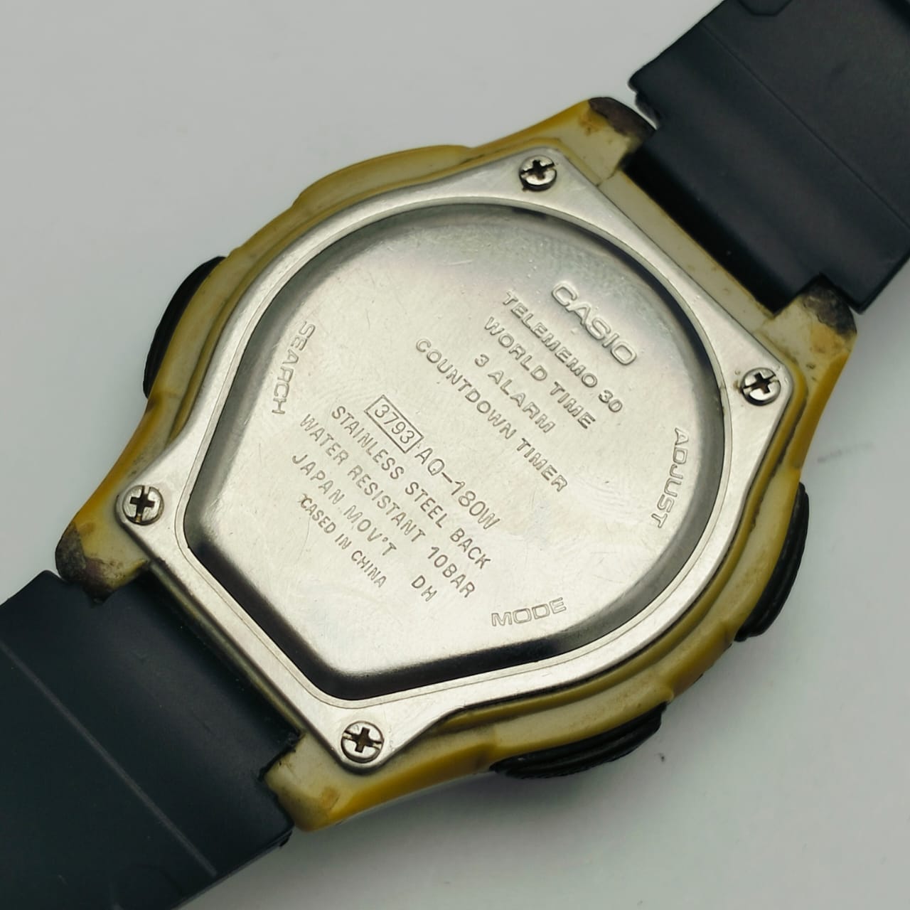 Casio Illuminator AQ-180W Module 3793 World Time Ana-Digi Vintage Watch SAE30MHN2 - Image 8