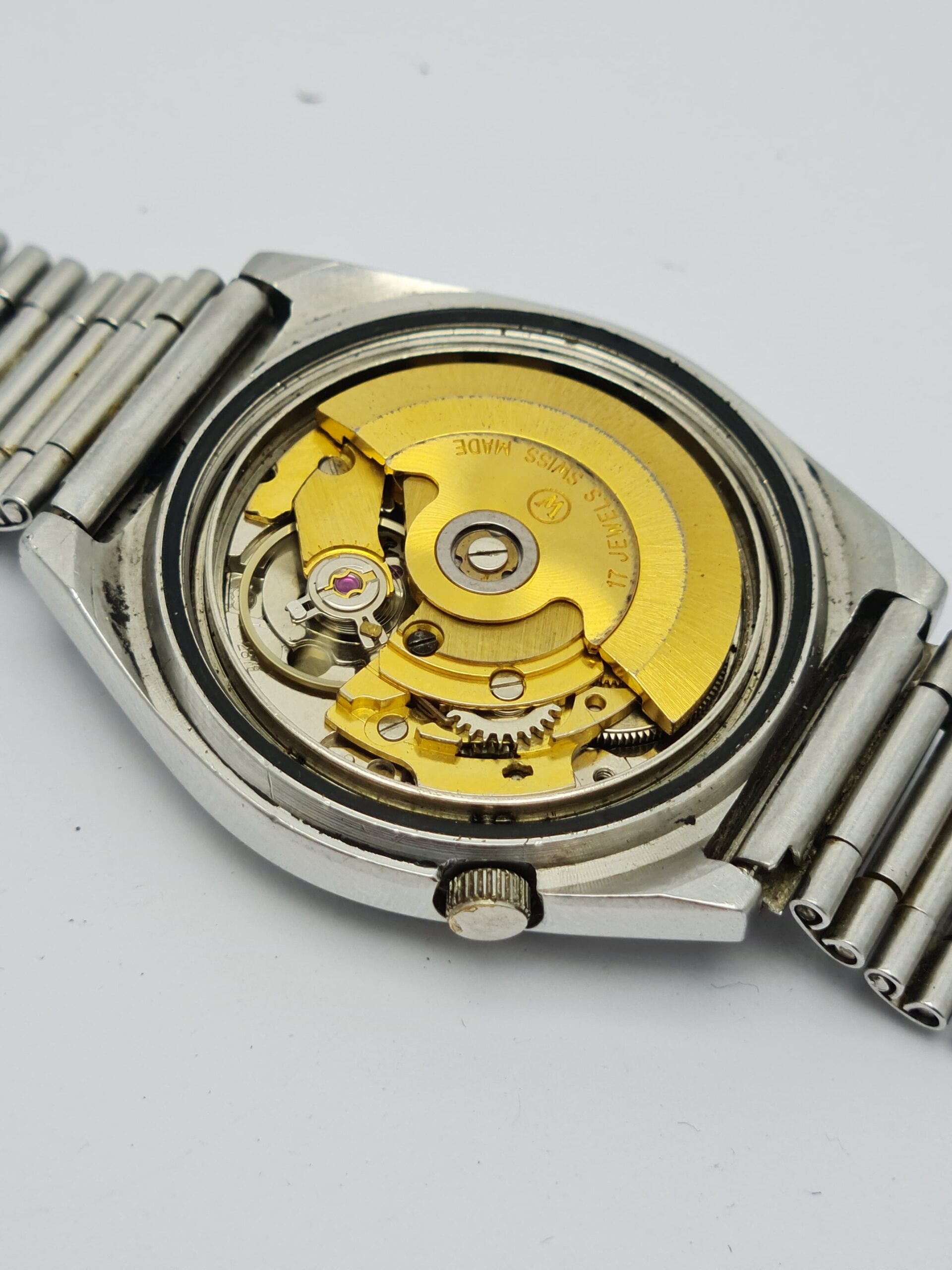 West End Watch Co Prima K 4739 Automatic Military Dial Day/Date Vintage Watch - Image 6