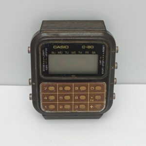 Casio Calculator 133 Quartz C-80 Digital Vintage Men's Watch For Parts KLH54ARL1