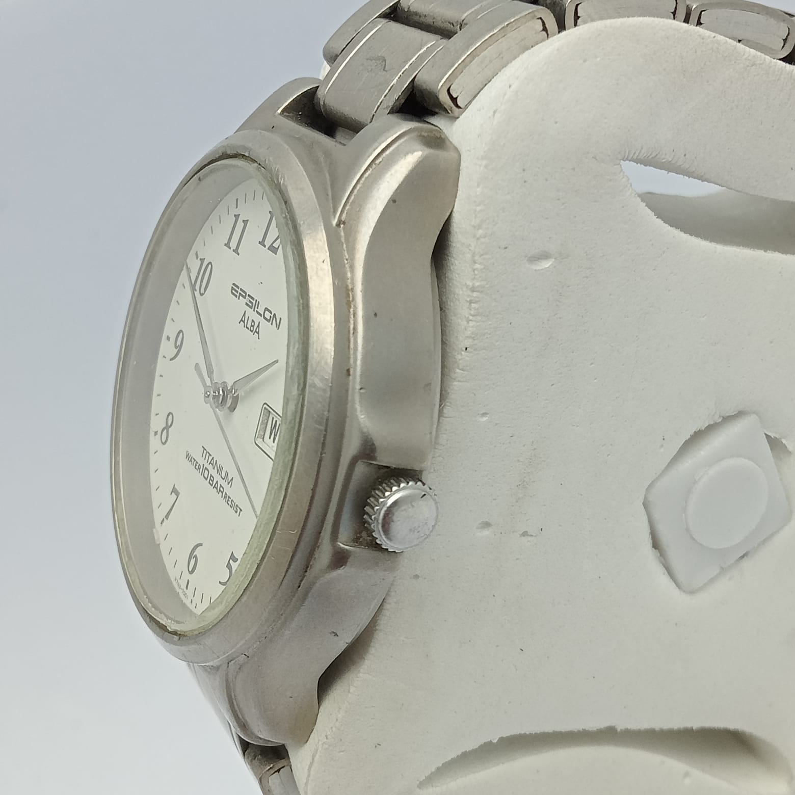 Epsilon Alba V743-7001 Quartz Military Dial Vintage Titanium Watch - Image 5