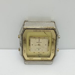 Omax Quartz Alarm Chime Vintage Men's Watch For Parts (3)