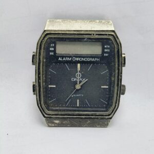 Omax Quartz Alarm Chronograph Ana Digi Vintage Watch For Parts (2)