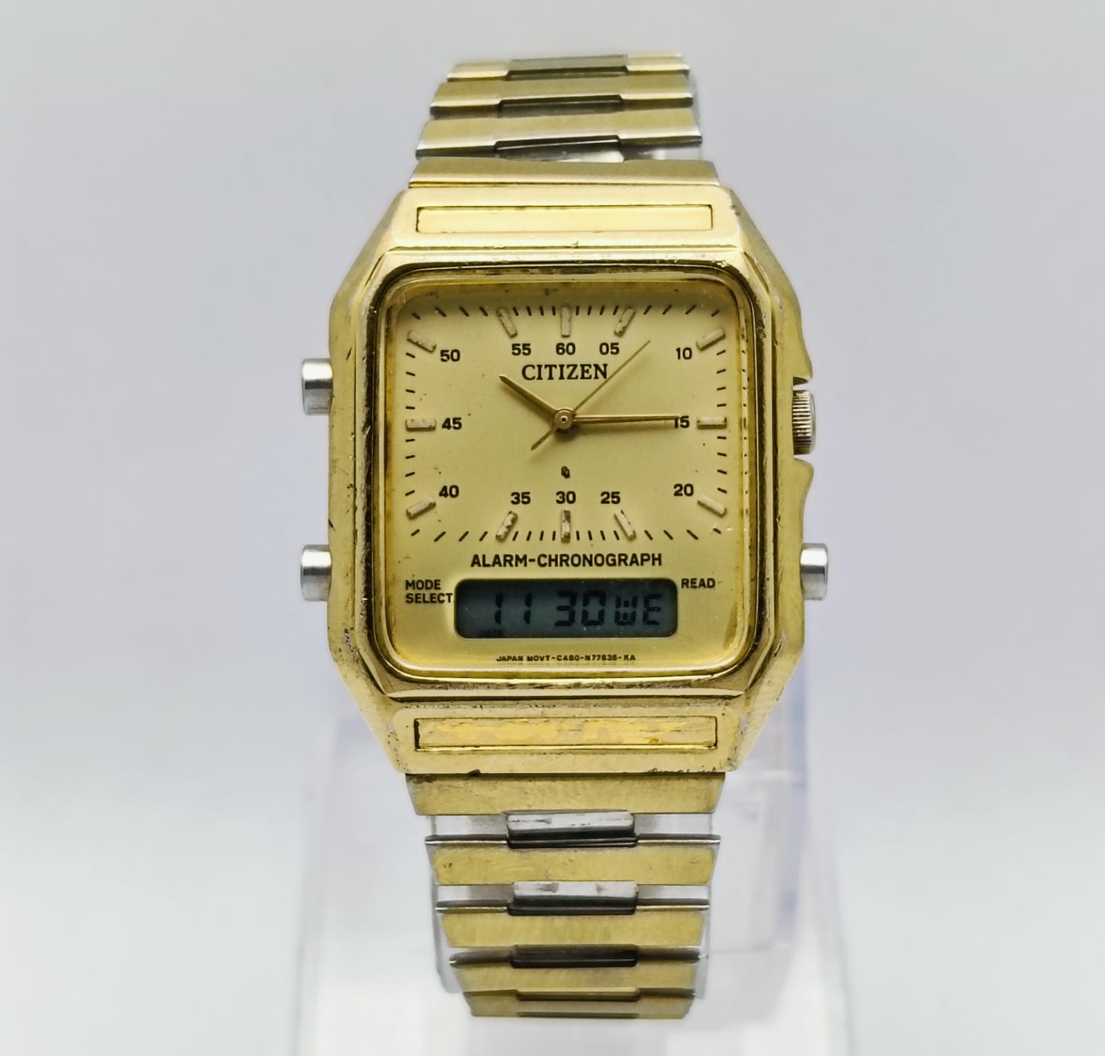 Citizen C480-S68202 Ana-Digi Alarm Chronograph Vintage Men's Watch