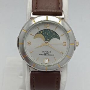 Casio Rookie Quartz 368 RKM 373 Fixed Moon Phase Vintage Watch (1)