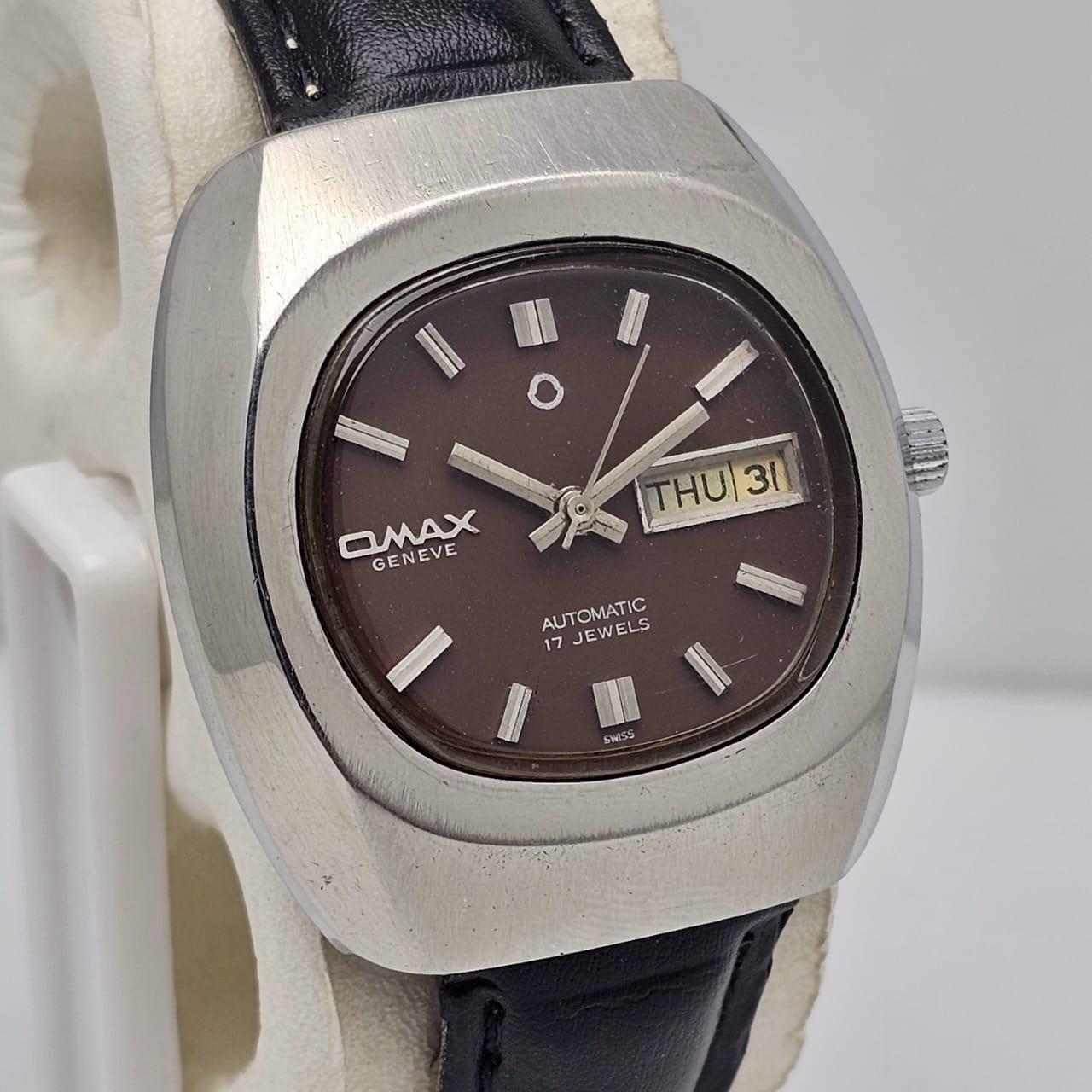 Omax Geneve Automatic DayDate Vintage Mens Watch 5